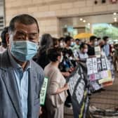 Hong Kong pro-democracy media tycoon and Apple Daily founder Jimmy Lai during his court hearing in 2020. Picture: Getty Images