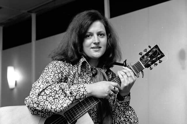 Barbara Dickson at the STV Gateway studios in Edinburgh in June 1972