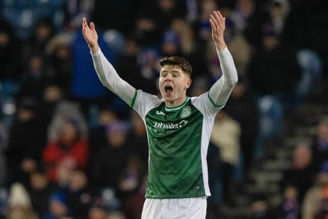 Kevin Nisbet made his first appearance for Hibs since February in the 3-2 defeat to Rangers at Ibrox on Thursday. (Photo by Craig Williamson / SNS Group)