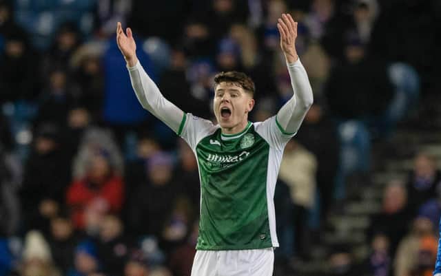 Kevin Nisbet made his first appearance for Hibs since February in the 3-2 defeat to Rangers at Ibrox on Thursday.  (Photo by Craig Williamson / SNS Group)