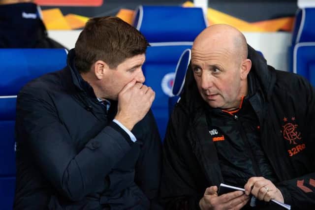 Rangers manager Steven Gerrard, pictured with assistant Gary McAllister, was pleased with the Scottish champions' two friendly performances at Ibrox (Photo by Alan Harvey / SNS Group)