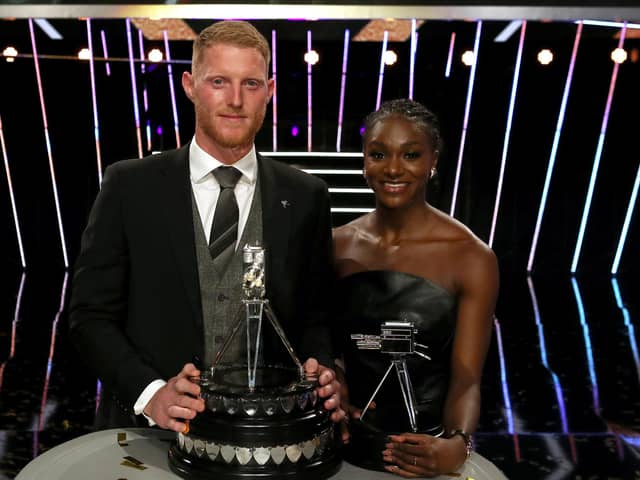 Ben Stokes after winning the BBC Sports Personality of the Year Award alongside Dina Asher Smith, who finished third, at the ceremony in Aberdeen.