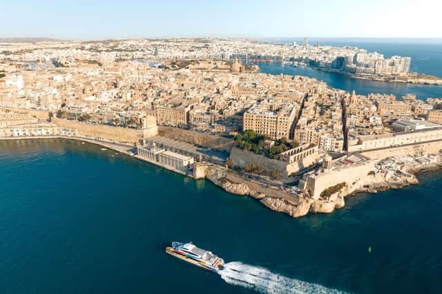 An aerial of The Three Cities in Malta. Pic: Visit Malta/PA.