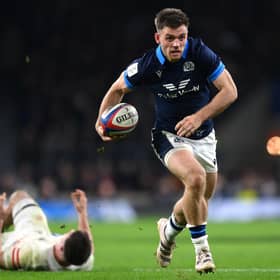 Ben White scores against England at Twickenham. (Photo by Shaun Botterill/Getty Images)