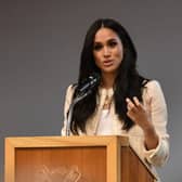 The Duchess of Sussex said she could not be expected to stay silent if the royal family played a part in “perpetuating falsehoods” about her and Harry. (Photo by Ben Stansall-WPA Pool/Getty Images)