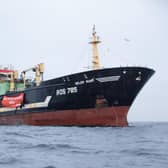 A Geman-registered supertrawler was forced to move on after being targeted by Greenpeace activists while fishing in a marine protected area off the east coast of Scotland