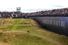 Three-time winner Tiger Woods, one of the big names to miss the cut, tees off on the eighth hole during the 152nd Open at Royal Troon. Picture: Andrew Redington/Getty Images.
