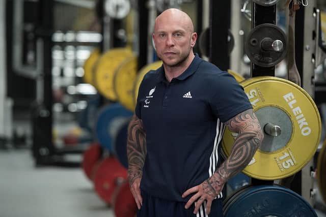 Micky Yule of Paralympics GB Powerlifting Team has a positive mental attitude to his spur him on. (Photo by Laurence Griffiths/Getty Images)