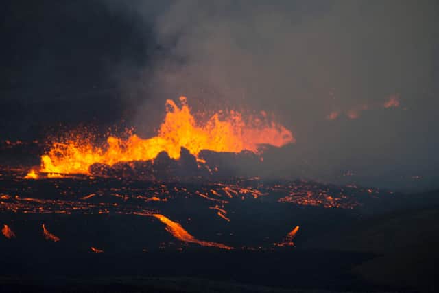 The volcano is in a fissure near Reykjavik.