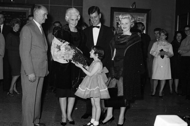 Sean Connery's mother and father at Edinburgh's New Vic Cinema to see their son play James Bond in the film Dr No in October 1962.