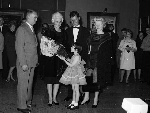 Sean Connery's mother and father at Edinburgh's New Vic Cinema to see their son play James Bond in the film Dr No in October 1962.