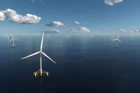 Tri Floater semi submersible floating offshore wind turbine foundations. Picture: NOV