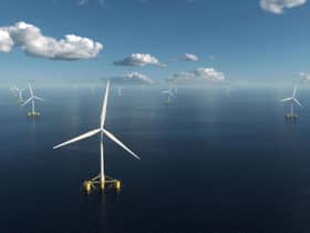 Tri Floater semi submersible floating offshore wind turbine foundations. Picture: NOV
