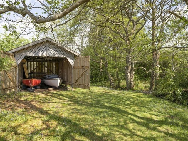 Boat shed.