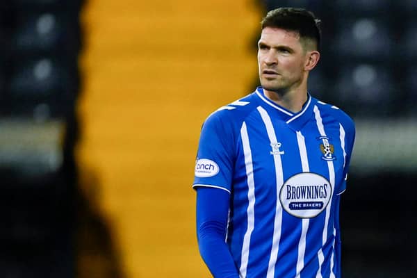 Kilmarnock's Kyle Lafferty is back available to face Celtic in the Viaplay Cup semi-final after serving a 10-game ban. (Photo by Rob Casey / SNS Group)