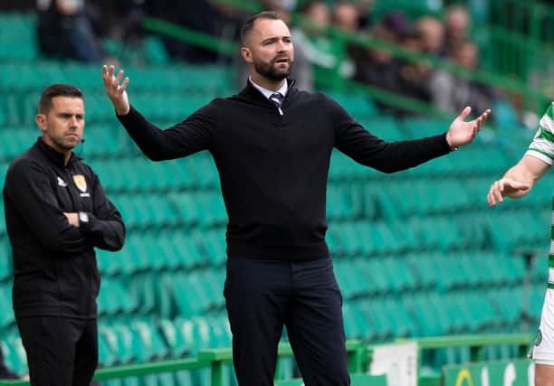 Dundee manager James McPake despaired of his team's defending in the 6-0 crushing by Celtic...and of a question on his future amid links to MK Dons after it. (Photo by Craig Williamson / SNS Group)