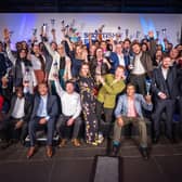 The latest recipients of the awards and funding celebrate. Scottish Edge is the biggest funding competition for high growth potential businesses. Picture: Sandy Young