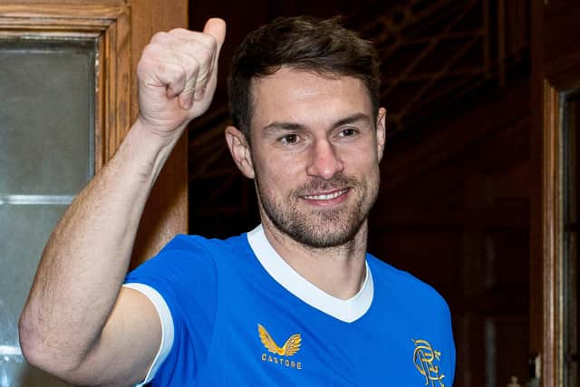 Ally McCoist would like to see Aaron Ramsey, pictured, named on the Rangers bench against Celtic. (Photo by Ross MacDonald / SNS Group)
