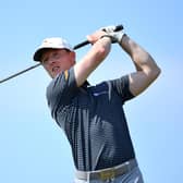 Craig Howie tees off on the 13th hole at Diamond Country Club en route to a six-under-par 66 in the first round of the Austrian Open. Picture: Stuart Franklin/Getty Images