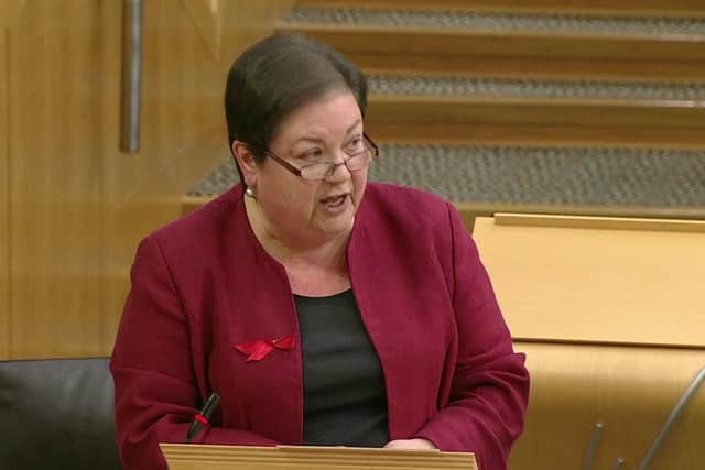 Scottish Labour MSP Jackie Baillie was visibly emotional in Holyrood