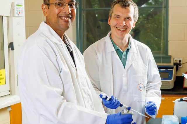 Right - Dr. Robert Coultous, CSO and Co-founder. Left - Amar Singh, Principle Scientist