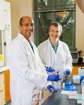 Right - Dr. Robert Coultous, CSO and Co-founder. Left - Amar Singh, Principle Scientist