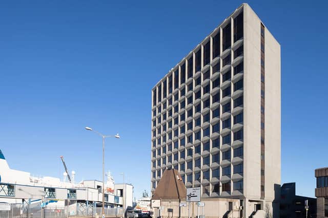 Union Point, formerly known as Salvesen Tower, has undergone a major transformation. Occupying a prominent location at Blaikie’s Quay, the office tower offers some of the best views in Aberdeen over the city’s harbour.