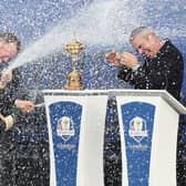 Europe’s golfers celebrate winning the Ryder Cup at Gleneagles, one of a host of events held in Scotland in 2014 (Picture: Ian Rutherford)