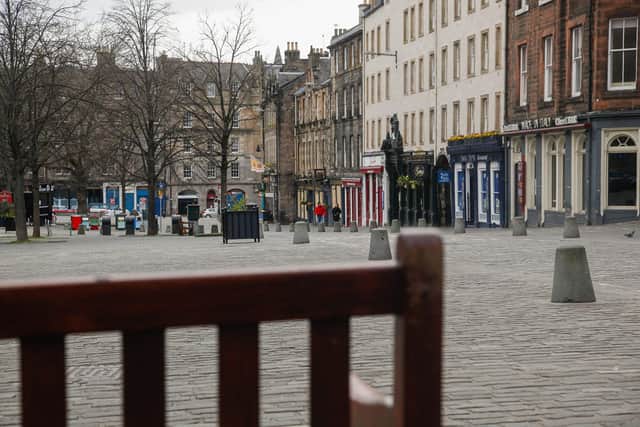 The coronavirus lockdown has hammered every part of the hospitality and tourism sector, including the normally buzzing Grassmarket area of Edinburgh. Picture: Scott Louden