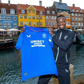 New Rangers signing Mohamed Diomande pictured at colourful Nyhavn in Copenhagen. Photo by Kirk O'Rourke/Shutterstock.