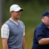 Martin Gilbert pictured with Rory McIlroy during the pro-am for the 2019 Aberdeen Standard Investments Scottish Open at The Renaissance Club. Picture: Kevin C. Cox/Getty Images.