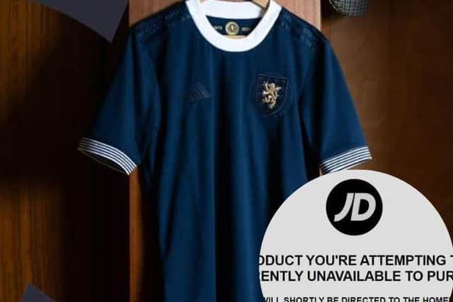 The limited edition Scotland top is priced at £90. £25 more than the current home top for adults.