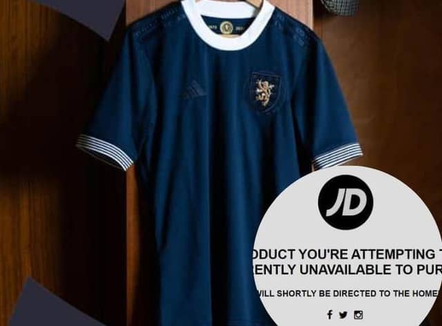 The limited edition Scotland top is priced at £90. £25 more than the current home top for adults.