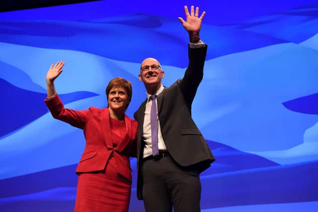 John Swinney can't escape his track record as deputy to Nicola Sturgeon (Picture: Andy Buchanan/AFP via Getty Images)