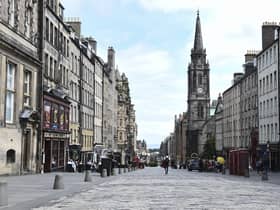 The Royal Mile was almost virtually deserted during Edinburgh's peak summer season this year. Picture: Lisa Ferguson