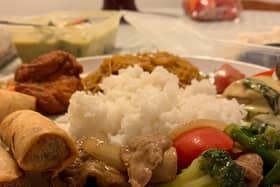 Bursting: The portion sizes at Nok's Kitchen at the Castle were excellent