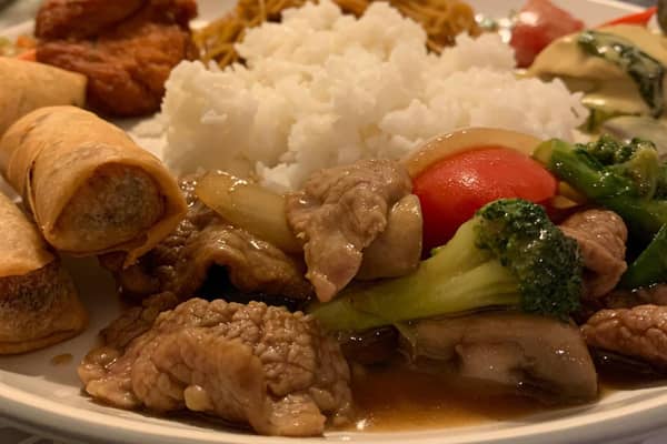 Bursting: The portion sizes at Nok's Kitchen at the Castle were excellent