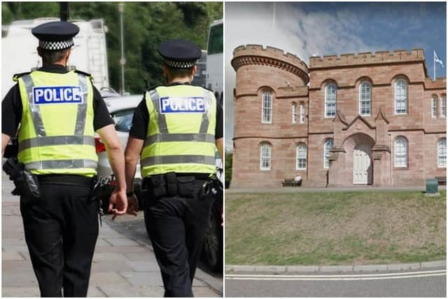 Iain Lindsay was sentenced at Inverness Sheriff Court to four months in prison for deliberately coughing in the faces of two police officers