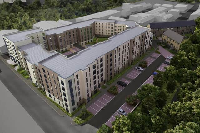 Heron Bank, which is nearing completion, is located on South Fort Street near the Water of Leith.