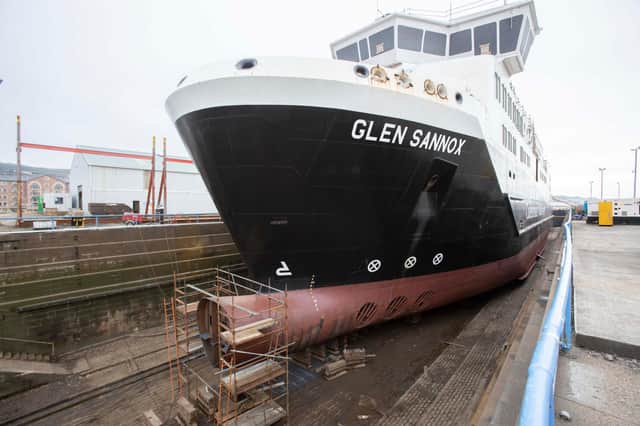 The Glen Sannox ferry is not now due to be completed until at least April 2022. Picture: Mark Gibson.