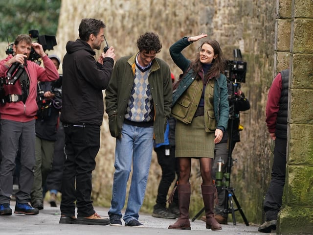Actress Meg Bellamy, who plays Kate Middleton in between filming scenes for the next season of The Crown