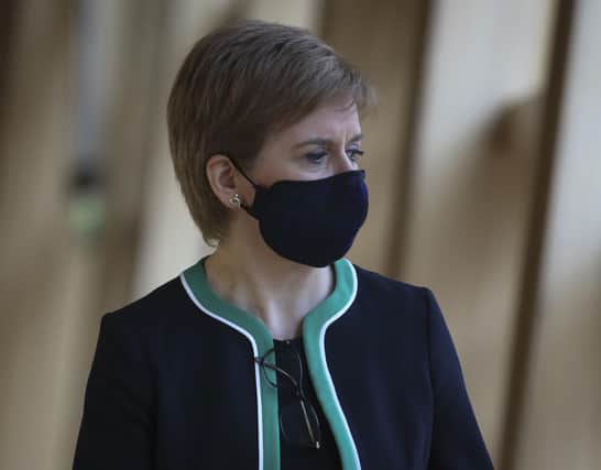 Nicola Sturgeon arriving to attend First Minister's Questions at the Scottish Parliament, Edinburgh.