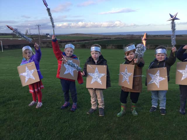 Stars on a hillside: Innerwick Primary youngsters