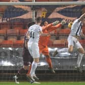 Dunfermline's Euan Murray scores to make it 2-0 against Hearts.