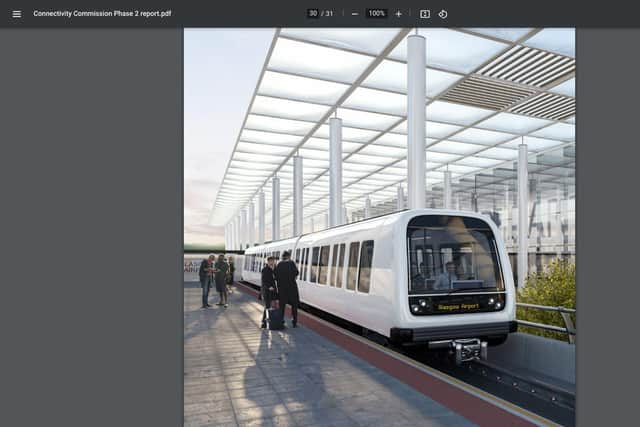 A metro line between Glasgow Airport and the city centre was proposed by the city's Connectivity Commission in 2019