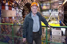 Peter Higgs visiting the Large Hadron Collider in Switzerland, where the existence of the Higg's boson particl was confirmed (Picture: CERN Geneva/PA Wire)