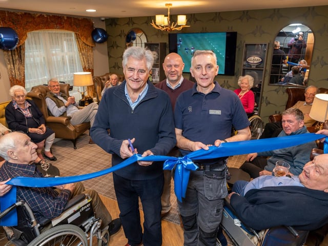 Andy Irvine opens the new pub at Cramond Residence, Edinburgh