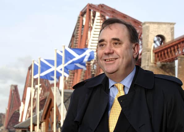Alex Salmond beside the Forth Bridge in 2006. Picture: Ian Rutherford