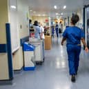A general view of staff on an NHS hospital ward