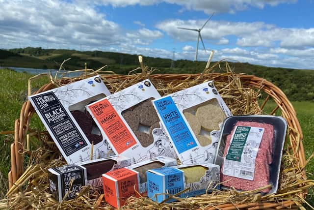 The Farmers Son range of products on farm